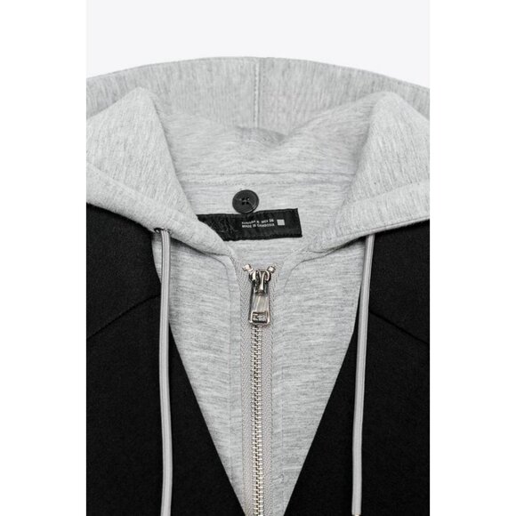 ZARA COAT WITH COMBINED HOODIE - Picture 7 of 7